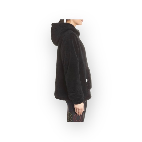 new SoulCycle ☻ Faux Shearling Reversible Mesh Skull Embroidered Pullover Hoodie - Picture 15 of 16